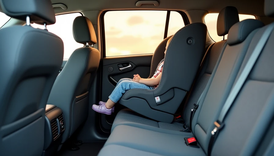 Car seat installation in vehicle middle row highlighting easy access
