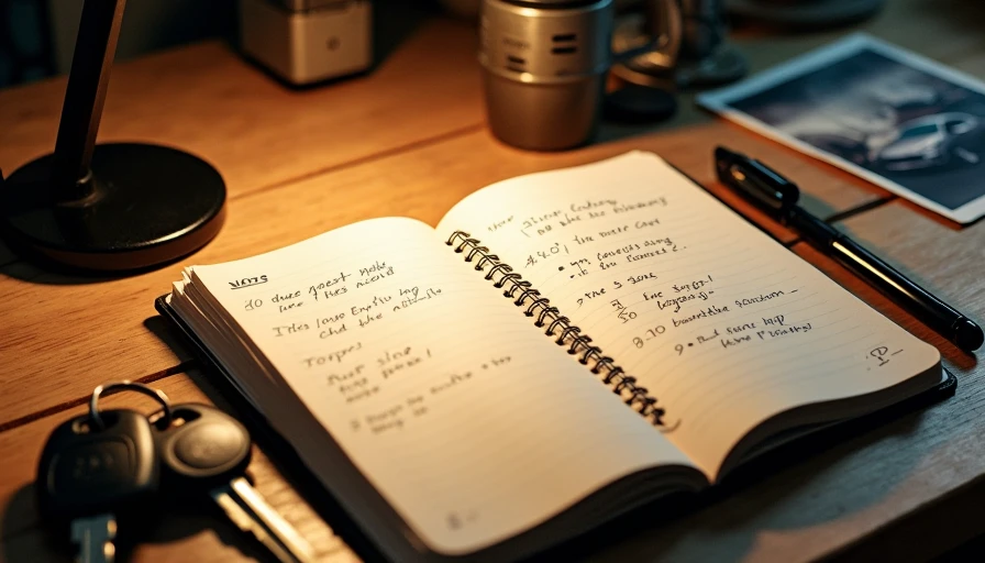 Handwritten car ownership notes comparing excitement versus long-term respect