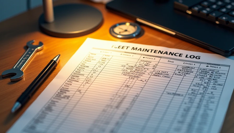 Fleet vehicle maintenance log showing reliability tracking