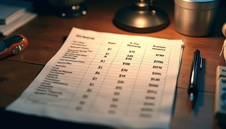 5-year ownership cost comparison chart showing badge premium impact