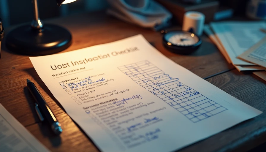 High mileage car inspection checklist with service history notes